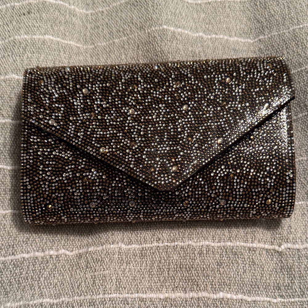 Aldo Elegant brown sparkling Beaded Clutch